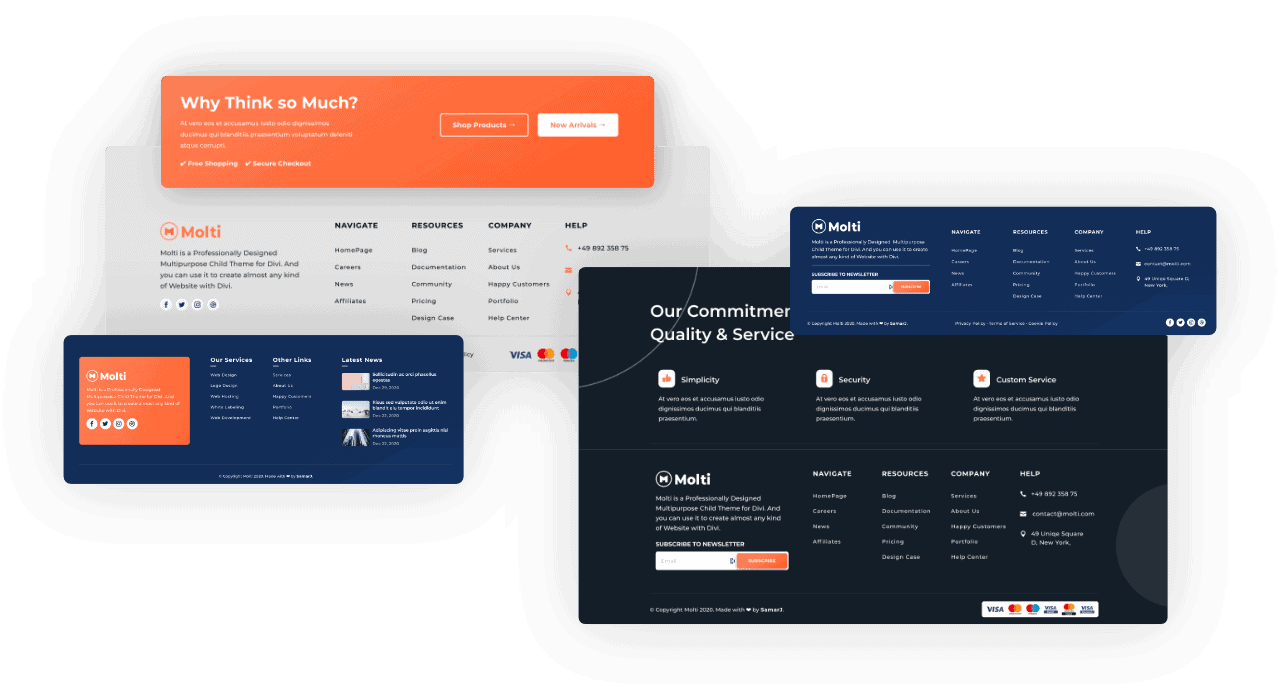 Molti - Ecommerce Footers Molti Ecommerce Footers