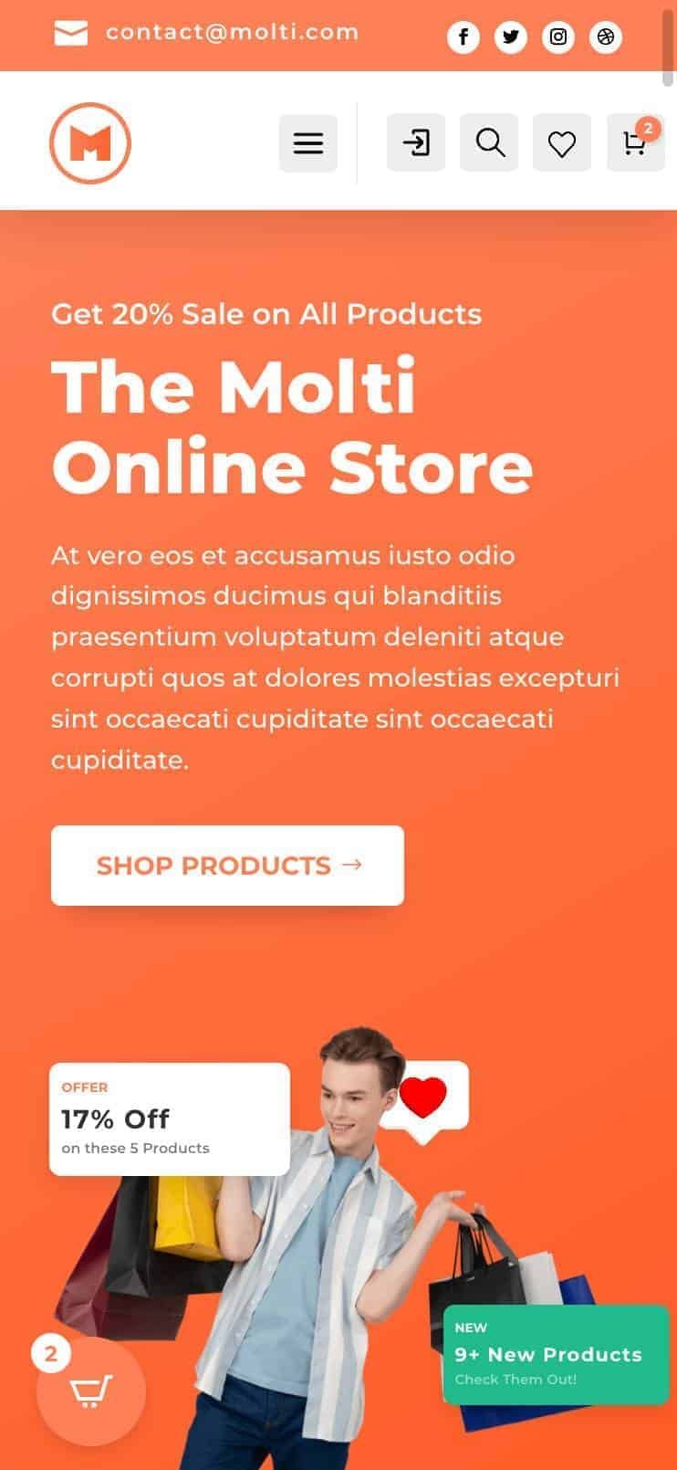 Molti - Shop page - Mobile Molti Shop Page Mobile